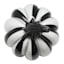Spellbound Black & White Glass Pumpkin, 5"