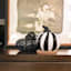 Spellbound Black & White Glass Pumpkin, 5"