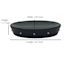 Providence Black & Gold Quilted Ceramic Stud Soap Dish