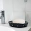 Providence Black & Gold Quilted Ceramic Stud Soap Dish