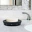 Providence Black & Gold Quilted Ceramic Stud Soap Dish