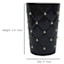 Providence Black & Gold Quilted Ceramic Stud Bath Tumbler