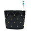 Providence Black & Gold Quilted Ceramic Stud Toothbrush Holder, 4"