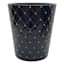 Providence Black & Gold Quilted Ceramic Studded Wastebasket, 10"