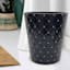 Providence Black & Gold Quilted Ceramic Studded Wastebasket, 10"