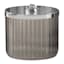 Honeybloom Smoked Glass Q-tip Container, 5"