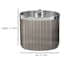 Honeybloom Smoked Glass Q-tip Container, 5"