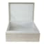 Beige Fabric Jewelry Box, 8x6