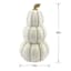 Homespun Harvest White Pumpkin Stack, 28"