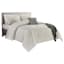 Found & Fable 5-Piece White Grid Jacquard Comforter Set, Full/Queen