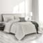 Found & Fable 5-Piece White Grid Jacquard Comforter Set, King