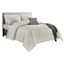 Found & Fable 5-Piece White Grid Jacquard Comforter Set, King
