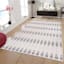 (D613) Tracey Boyd Palermo Grey & White Washable Area Rug, 8x10