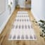 (D613) Tracey Boyd Palermo Grey & White Washable Runner, 3x8