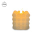 White Square LED Bubble Candle with 5-Hour Timer
