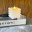 White Square LED Bubble Candle with 5-Hour Timer
