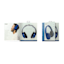 Brushed Metal Bluetooth Headphones Blue