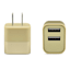 Dual-Port 2.4A Metallic Wall Charger Gold