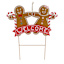 Gingerbread Lane Welcome Gingerbread Men Metal Yard Stake, 24"