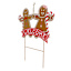 Gingerbread Lane Welcome Gingerbread Men Metal Yard Stake, 24"