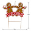 Gingerbread Lane Welcome Gingerbread Men Metal Yard Stake, 24"
