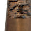 Orange Metal Oversized Vase, 29"