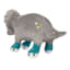 Tiny Dreamers Grey Triceratops Shaped Pillow, 11x16