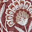 Burgundy Floral Chenille Embroidered Throw Pillow, 18"