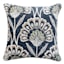 Indigo Floral Chenille Embroidered Throw Pillow, 18"