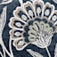 Indigo Floral Chenille Embroidered Throw Pillow, 18"