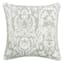 Sage Floral Damask Throw Pillow, 18"
