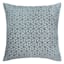 Slate Teal Petal Cut Velvet Throw Pillow, 18"