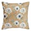 Gold Peony Printed Throw Pillow, 18"