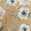 Gold Peony Printed Throw Pillow, 18"