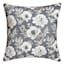 Charcoal Peony Printed Throw Pillow, 18"