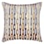 Grey & Gold Geo Link Cut Velvet Throw Pillow, 18"