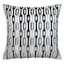 Charcoal Geo Link Cut Velvet Throw Pillow, 18"