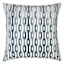 Blue Geo Link Cut Velvet Throw Pillow, 18"