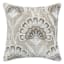Natural Floral Chenille Embroidered Throw Pillow, 18"