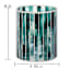 Found & Fable Green Glass Hurricane, 6"