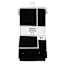 Set of 4 Black with White Embroidery Napkins, 20"
