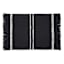 Set of 4 Black Woven Fringe Placemats with White Stripes