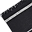 Set of 4 Black Woven Fringe Placemats with White Stripes