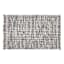 Set of 4 White & Black Mix Yarn Dyed Placemats With Fringe, 13x19