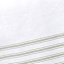 White with Sage Striped Border Tablecloth, 60x84
