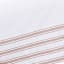 White with Coral Striped Border Tablecloth, 60x84