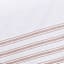 White with Coral Stripe Border Tablecloth, 60x104