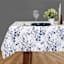 60X84 Blue Floral Print Tablecloth