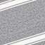 Set of 4 Grey with White Striped Border Placemats, 13x19