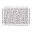 Set of 4 Grey & White with White Border Woven Placemats, 13x19